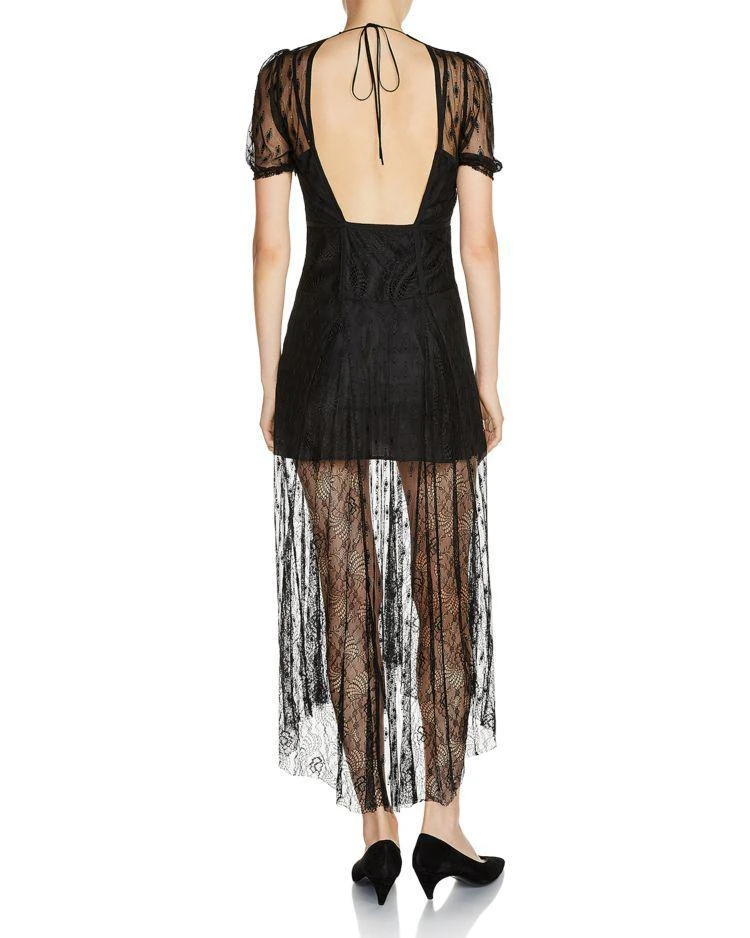 商品Maje|Ramsey Open-Back Lace Dress ,价格¥1777,第2张图片详细描述
