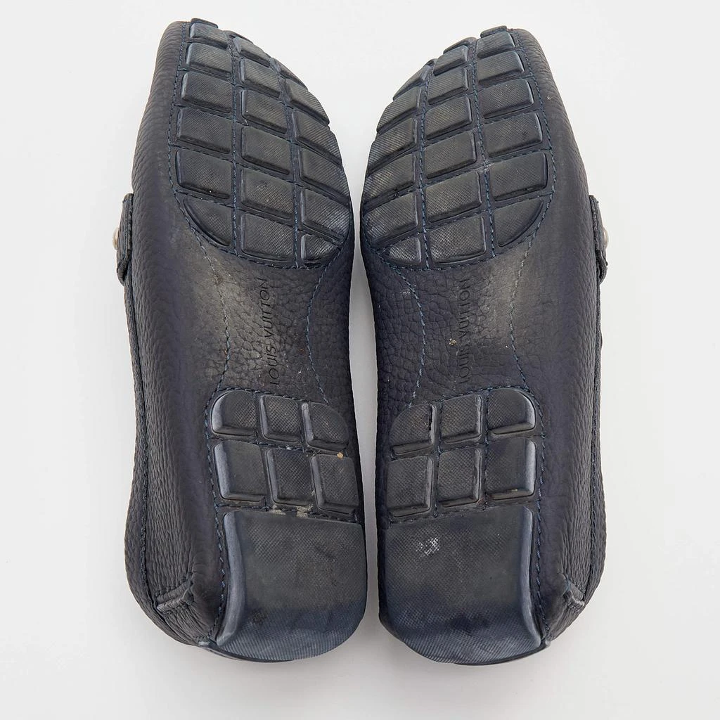 Louis Vuitton Navy Blue Leather Montaigne Slip On Loafers Size 41.5 商品