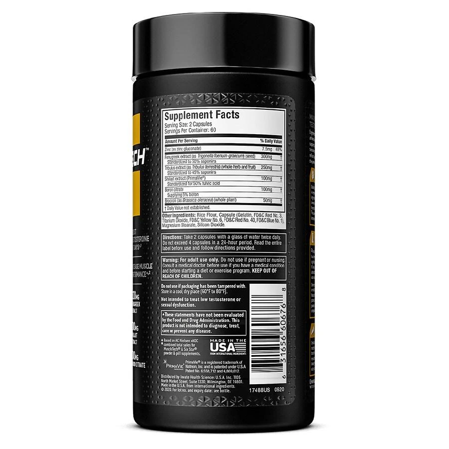 商品MuscleTech|AlphaTest ATP & Testosterone Booster for Men,价格¥194,第3张图片详细描述