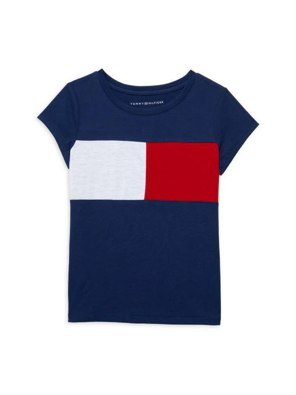 商品Tommy Hilfiger|Little Girl’s Logo Flag Graphic Tee,价格¥75,第1张图片