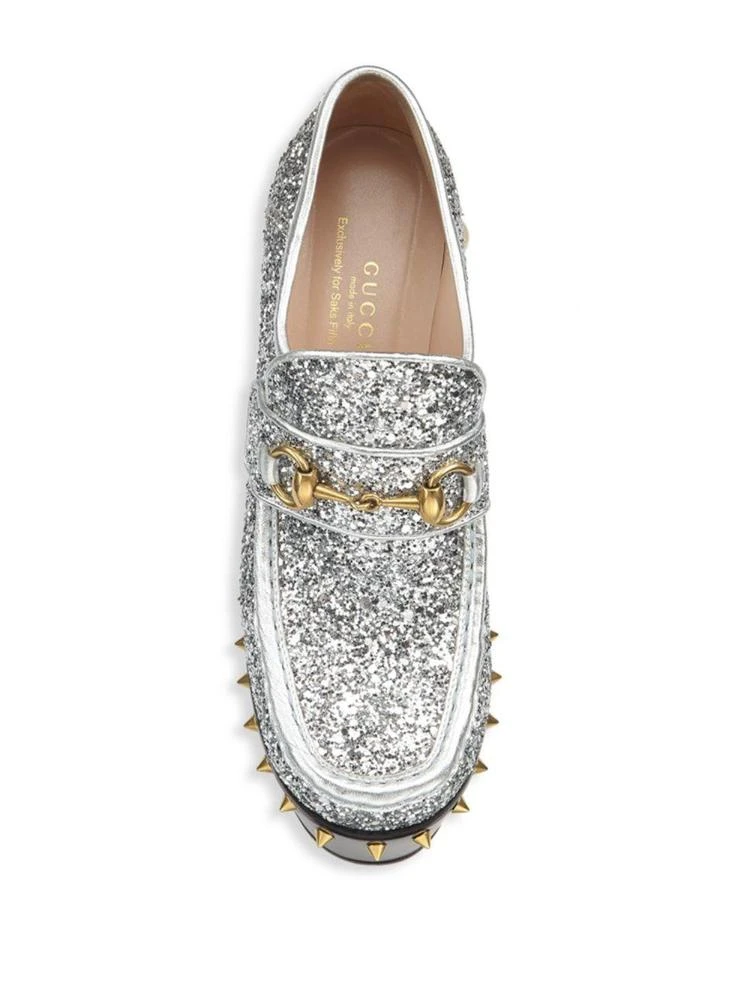 商品Gucci|Gucci - Vegas Pearl & Stud Glitter Platform Pumps,价格¥6187,第4张图片详细描述