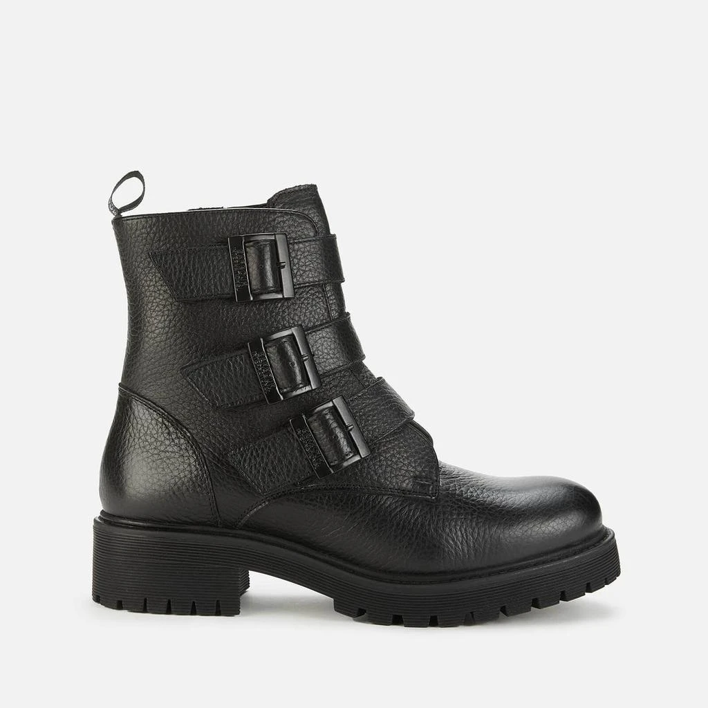 商品Barbour|BARBOUR INTERNATIONAL WOMEN'S STENMARK LEATHER BIKER BOOTS - BLACK,价格¥544,第1张图片