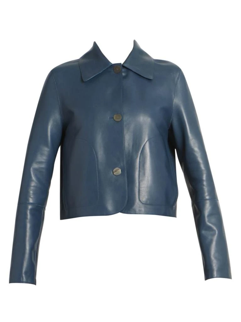 商品Loewe|Crop Leather Jacket,价格¥8038,第1张图片