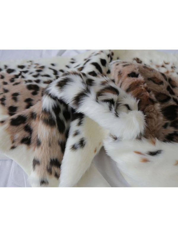 商品Luxe Faux Fur|Leopard Print Faux Fur Rug,价格¥709,第2张图片详细描述