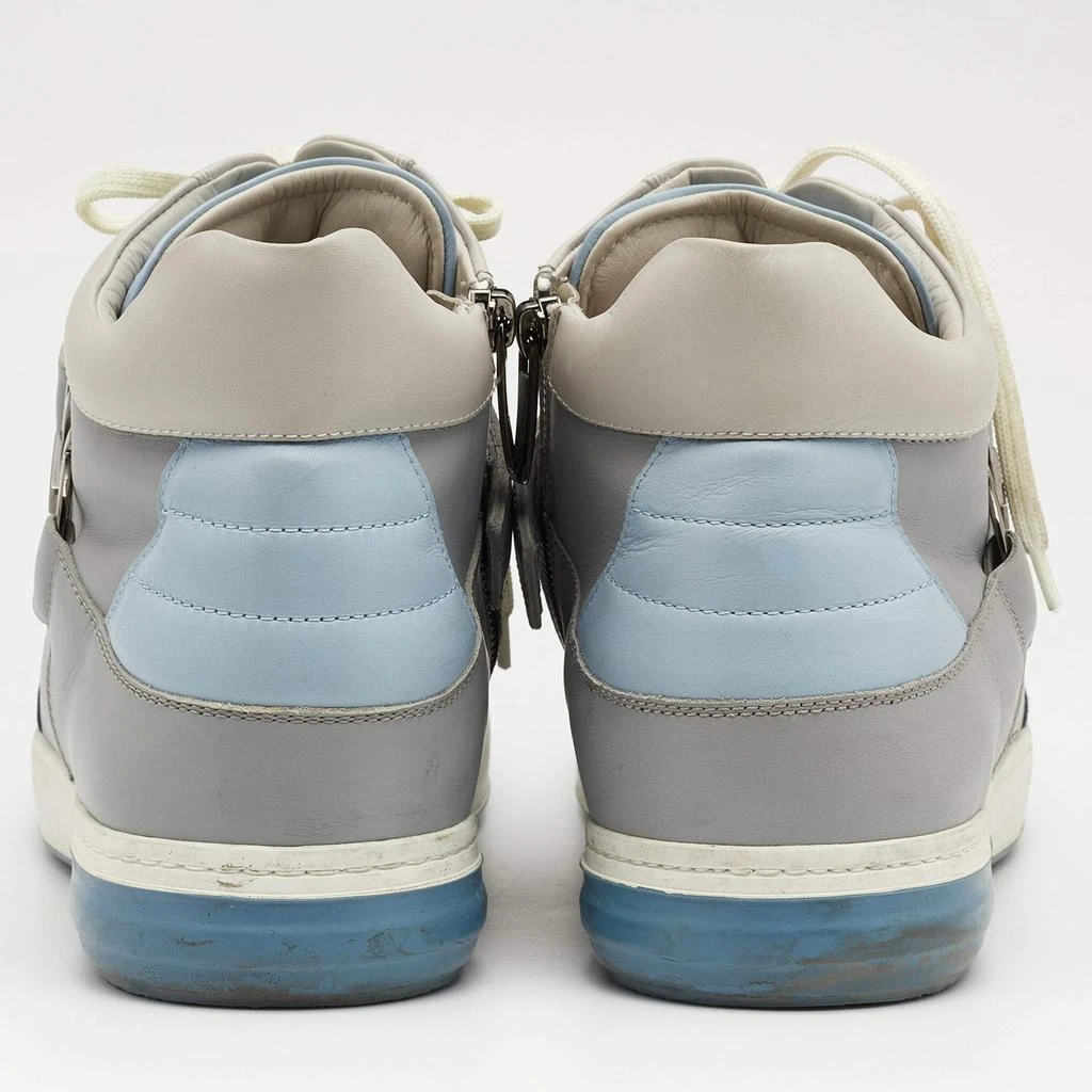商品[二手商品] Salvatore Ferragamo|Salvatore Ferragamo Multicolor Leather Nayon High Top Sneakers Size 44,价格¥1214,第5张图片详细描述