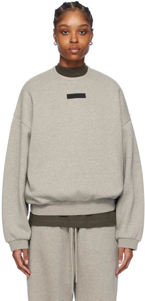 商品Essentials|Gray Crewneck Sweatshirt,价格¥663,第1张图片