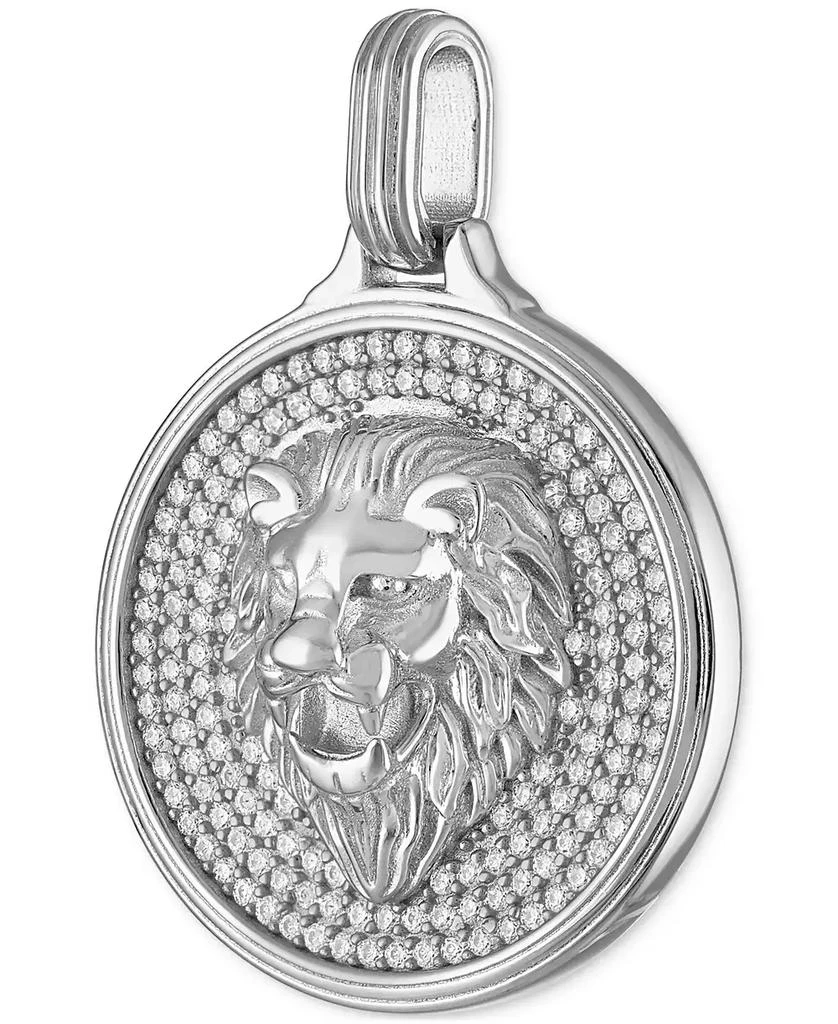 商品Esquire Men's Jewelry|Cubic Zirconia Lion Pendant in Sterling Silver, Created for Macy's,价格¥1076,第2张图片详细描述