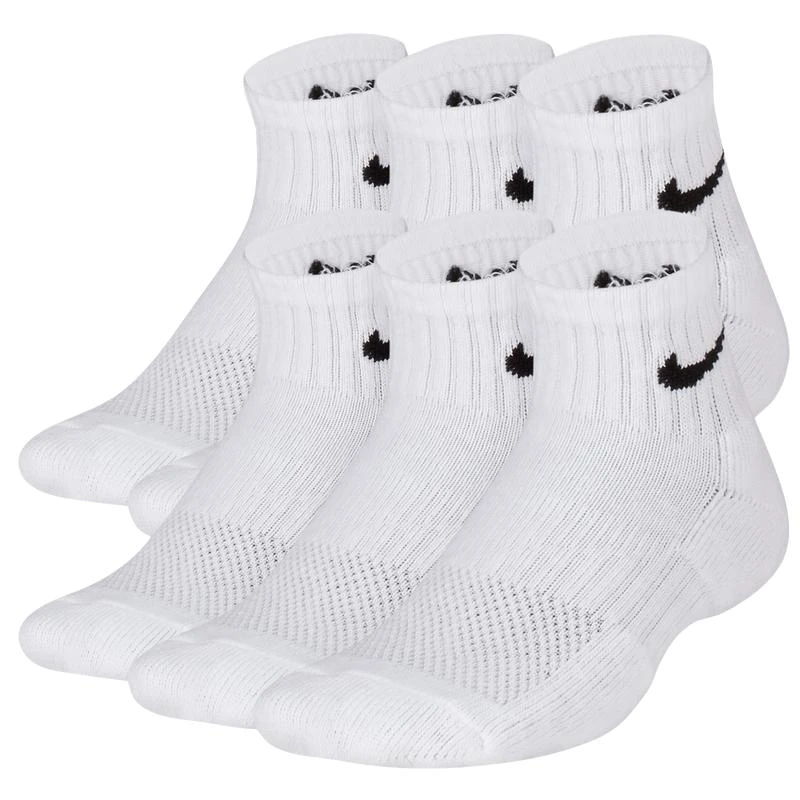 商品NIKE|Nike 6 Pack Cushioned Quarter Socks - Boys' Grade School,价格¥140,第1张图片