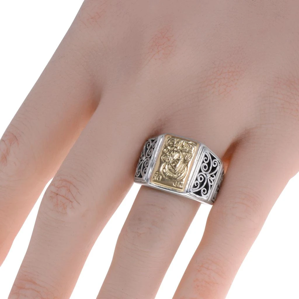 商品Konstantino|Konstantino Sterling Silver And 18K Yellow Gold Ring Sz 7 DKJ245-130,价格¥3348,第2张图片详细描述