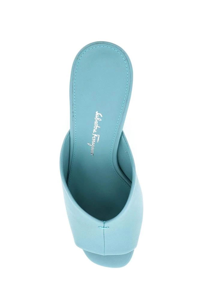 商品Salvatore Ferragamo|Salvatore Ferragamo Nappa Mules With Sculpture Heel,价格¥3206,第2张图片详细描述