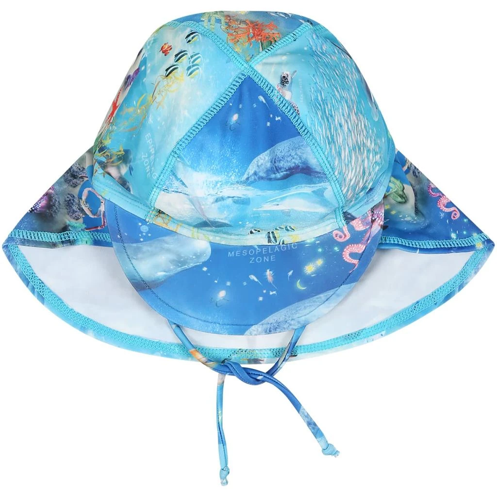 商品MOLO|Light Blue Hat For Baby Boy With Marine Animals,价格¥548,第1张图片