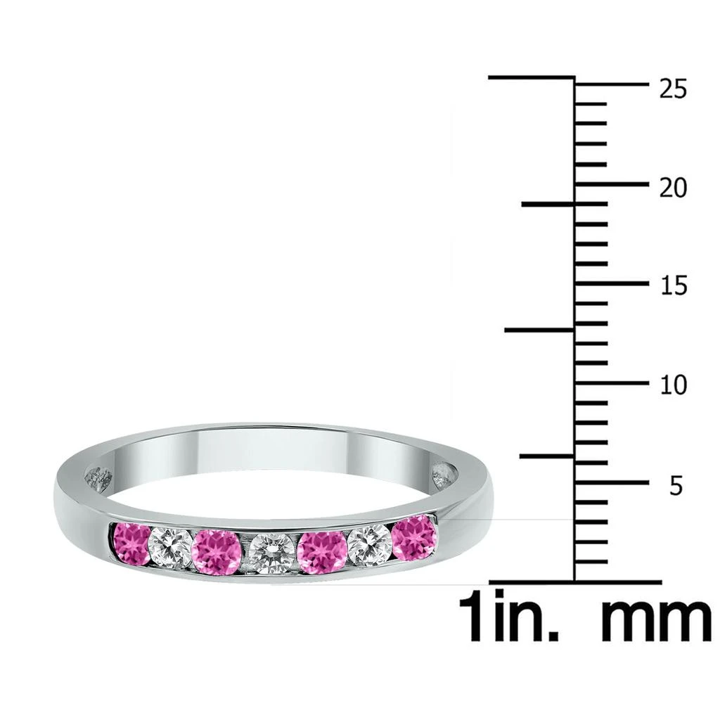 商品SSELECTS|Pink Sapphire And Diamond Stackable Channel Ring,价格¥4116,第4张图片详细描述