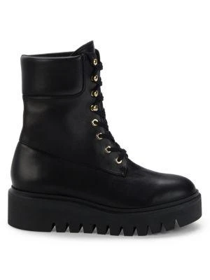 商品Stuart Weitzman|Chalet Leather Combat Boots,价格¥1575,第1张图片