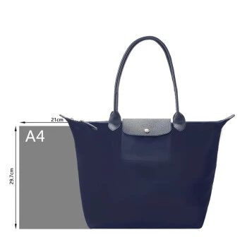 商品[国内直发] Longchamp|珑骧 LONGCHAMP 女士LE PLIAGE NÉO系列海军蓝色大号长柄织物手提单肩包饺子包 L1899 598 006,价格¥880,第5张图片详细描述