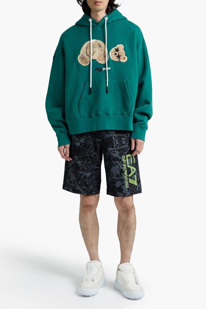 商品Palm Angels|Embroidered printed French cotton-blend terry hoodie,价格¥4078,第4张图片详细描述