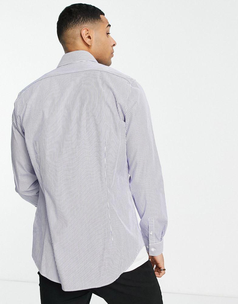 Calvin Klein slim fit shirt in blue商品第4张图片规格展示