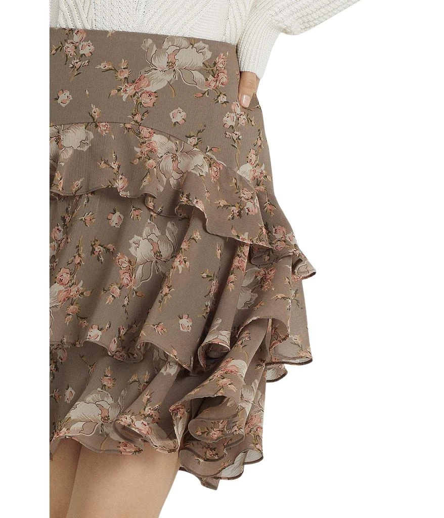 商品Ralph Lauren|Floral Crinkle Georgette Tiered Skirt,价格¥835,第3张图片详细描述