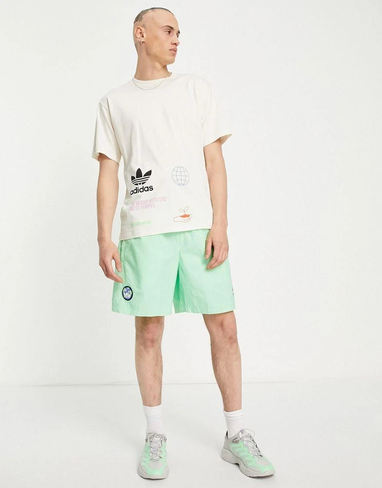 商品Adidas|adidas Originals side logo t-shirt in off white,价格¥189,第4张图片详细描述