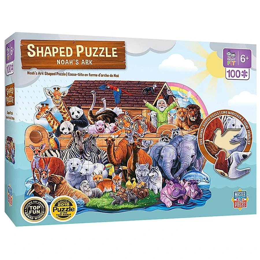 商品Masterpieces Puzzles|Noah's Ark Shaped 100 Piece Puzzle,价格¥119,第1张图片