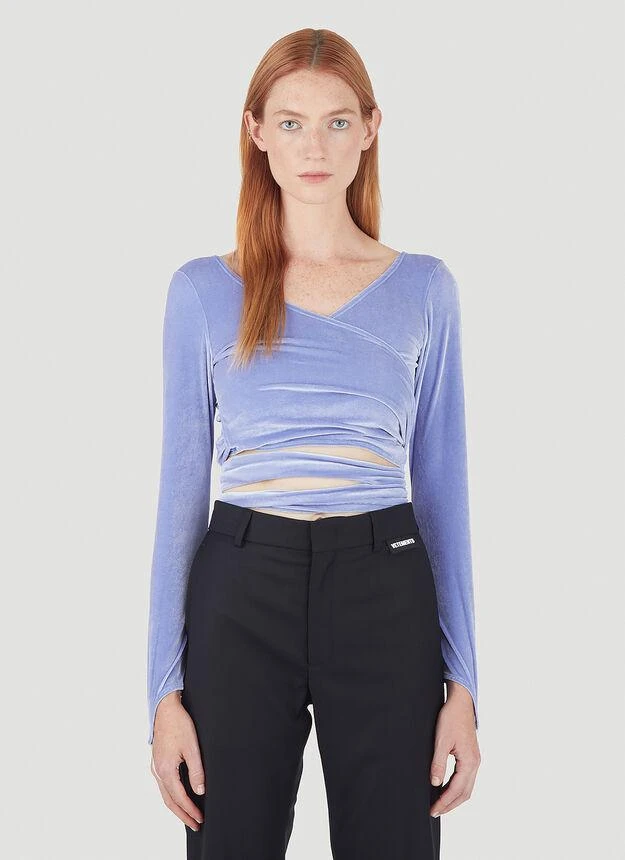 商品Maisie Wilen|Dramady Wrap Top in Purple,价格¥1514,第1张图片