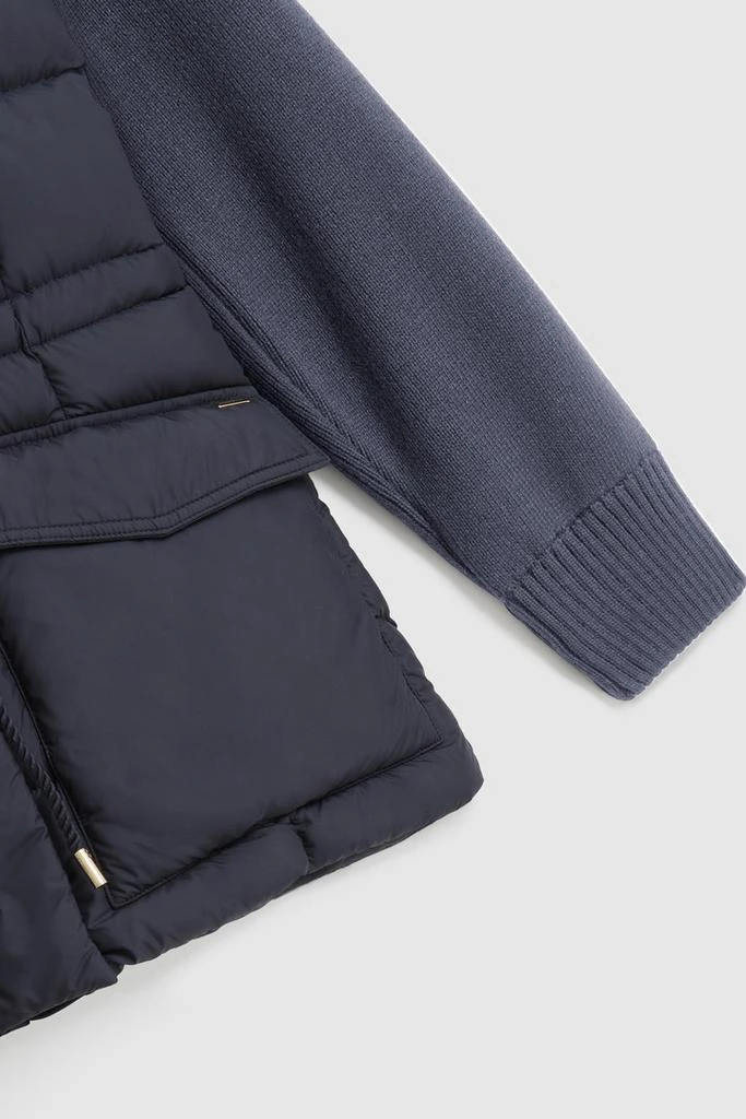 Auburn Quilted Jacket with Knitted Sleeves 商品