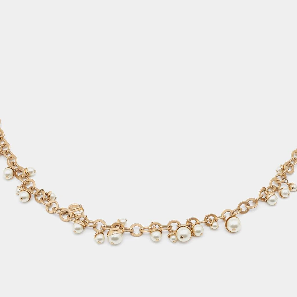 商品[二手商品] Dior|Dior Mise En Dior Faux Pearl Gold Tone Long Necklace,价格¥1794,第2张图片详细描述