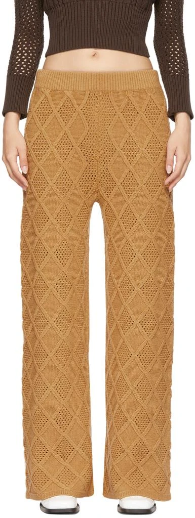 商品Isa Boulder|SSENSE Exclusive Tan Wafer Lounge Pants,价格¥1206,第1张图片