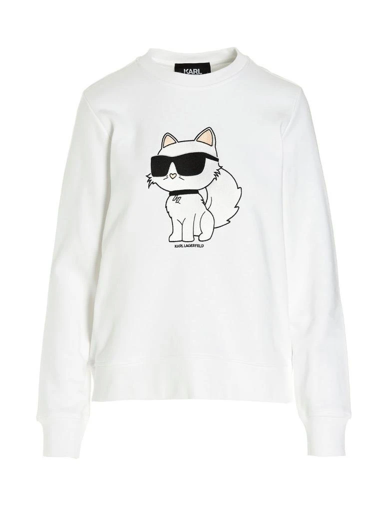 商品Karl Lagerfeld Paris|Karl Lagerfeld Ikonik 2.0 Choupette Crewneck Sweatshirt,价格¥1091,第1张图片