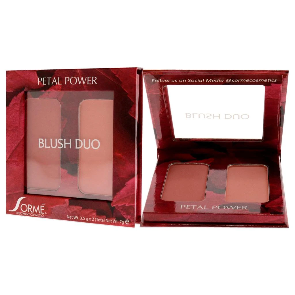 商品Sorme Cosmetics|Blush Duo Compacts - Petal Power by  for Women - 2 x 0.12 oz Blush,价格¥141,第3张图片详细描述