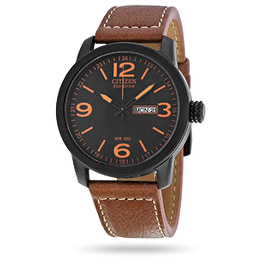 商品Citizen|Eco Drive Black Dial Brown Leather Men's Watch BM8475-26E,价格¥845,第1张图片