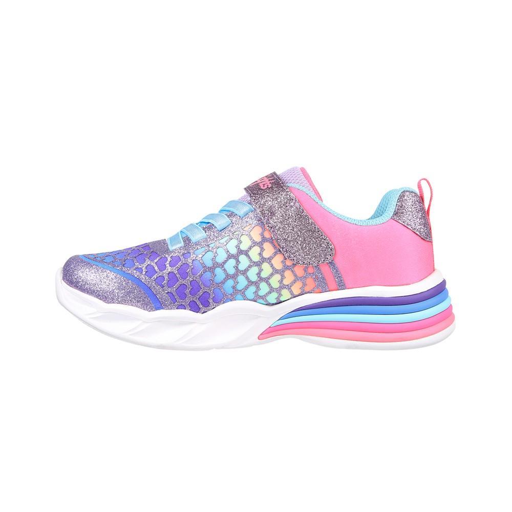 商品SKECHERS|Little Girls Heart Lights- Sweetheart Lights - Lovely Colors Light-Up Stay-Put Closure Casual Sneakers from Finish Line,价格¥293,第5张图片详细描述