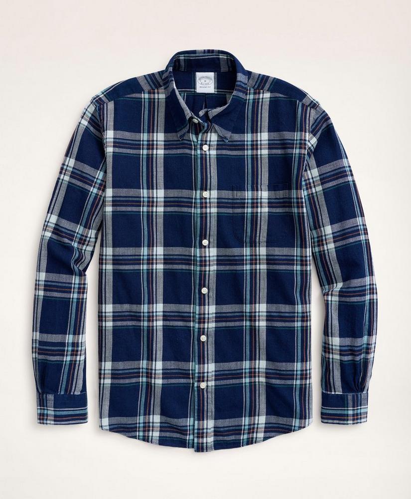 Regent Regular-Fit Sport Shirt, Faded Plaid商品第1张图片规格展示