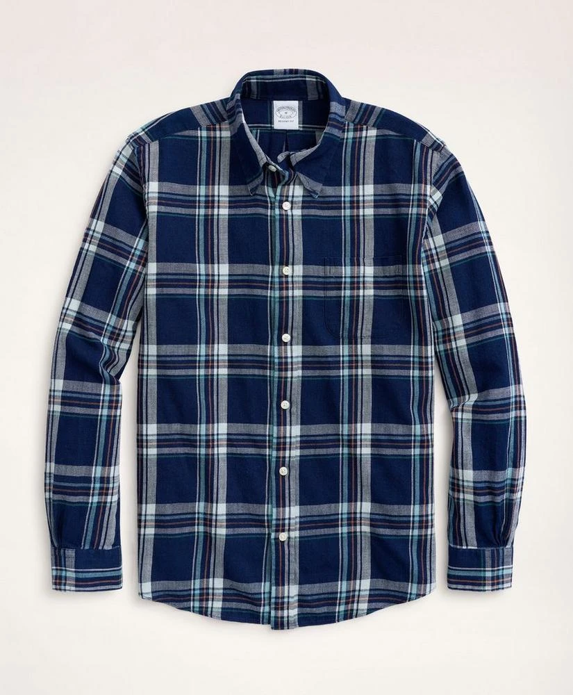 商品Brooks Brothers|Regent Regular-Fit Sport Shirt, Faded Plaid,价格¥377,第1张图片