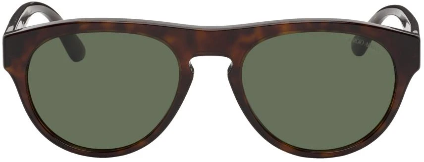 商品Giorgio Armani|玳瑁色徽标太阳镜,价格¥3263,第1张图片