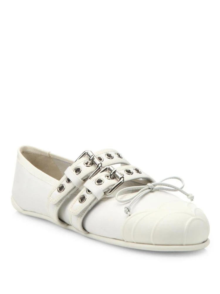 商品Miu Miu|Cap Toe Double-Strap Ballet Sneakers,价格¥1551,第1张图片