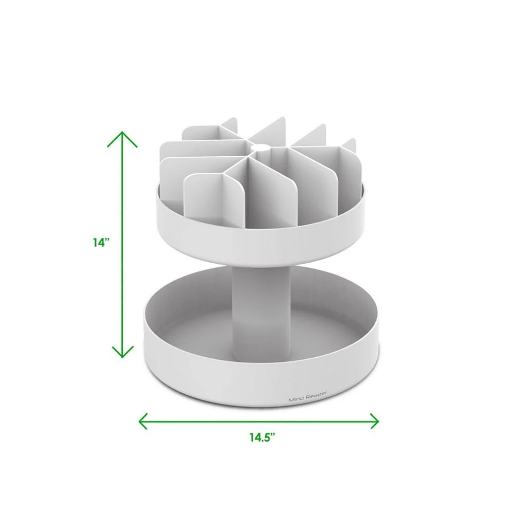 商品Mind Reader|2 Tier Lazy Susan Granola Bar and Snack Organizer,Home, Office, Breakroom,价格¥561,第3张图片详细描述