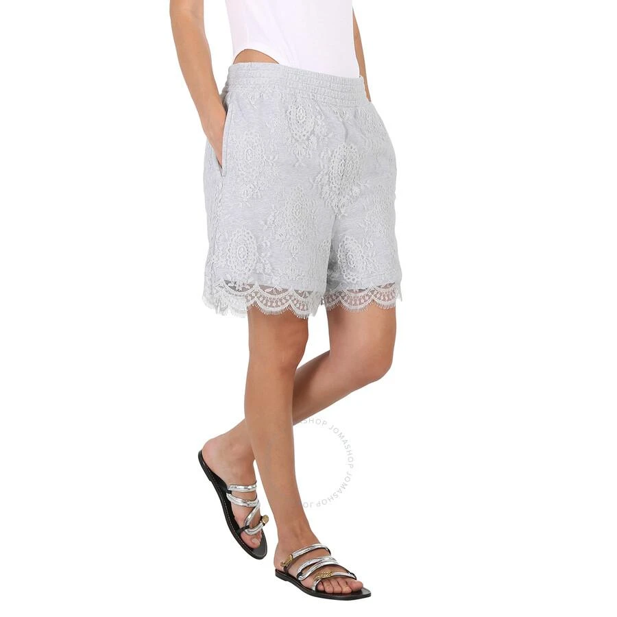 商品Burberry|Light Pebble Grey Lace And Cotton Shorts,价格¥1433,第3张图片详细描述