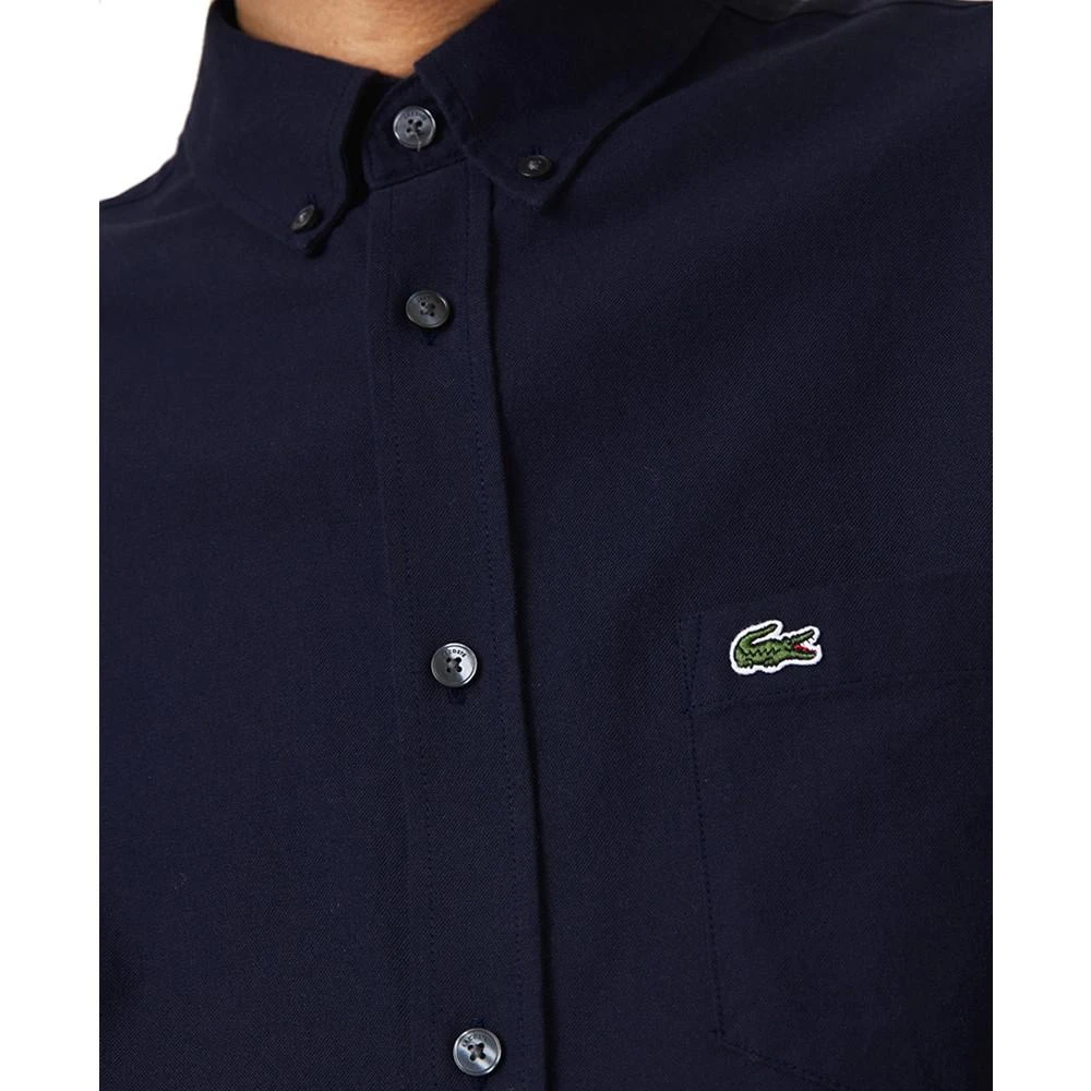 商品Lacoste|Men's Regular-Fit Spread Collar Solid Oxford Shirt,价格¥731,第5张图片详细描述