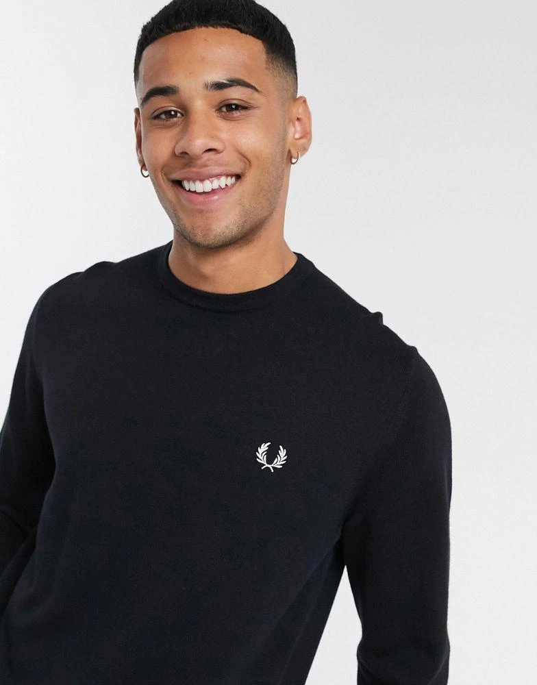 商品Fred Perry|Fred Perry crew neck jumper in black,价格¥960,第3张图片详细描述