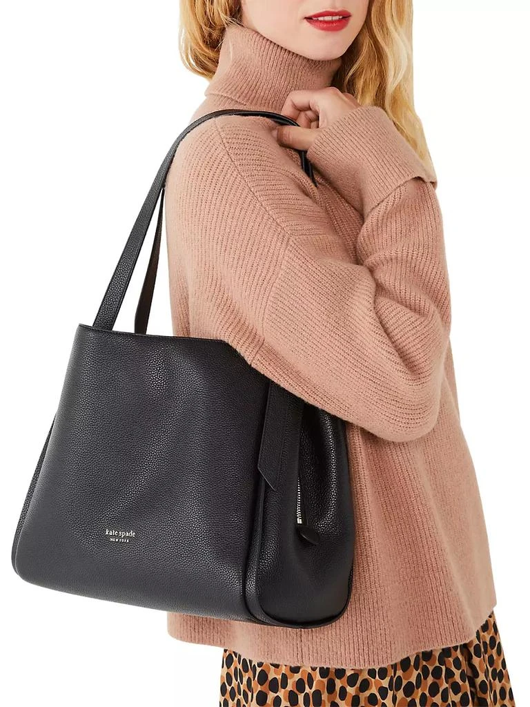 商品Kate Spade|Large Knott Leather Shoulder Bag,价格¥2987,第5张图片详细描述