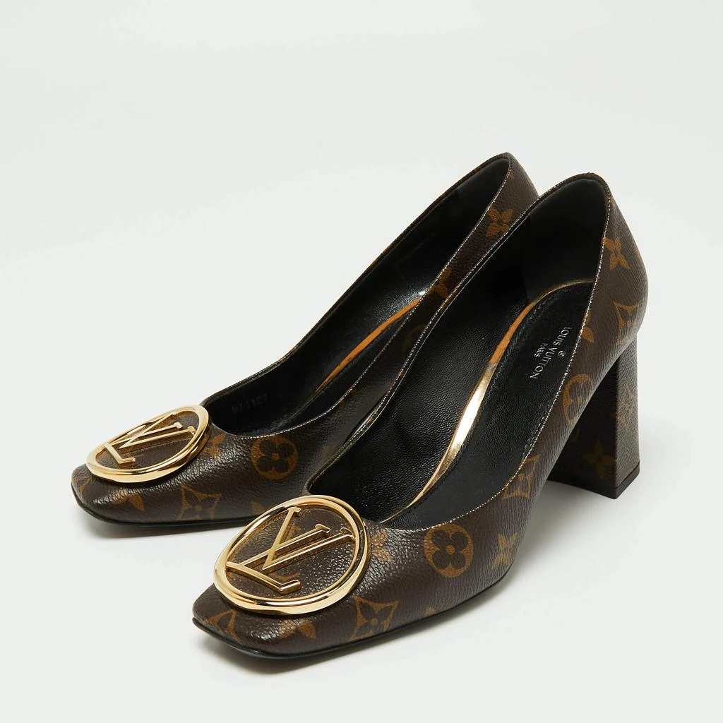商品[二手商品] Louis Vuitton|Louis Vuitton Brown Monogram Canvas Madeleine Pumps Size 38,价格¥5384,第2张图片详细描述
