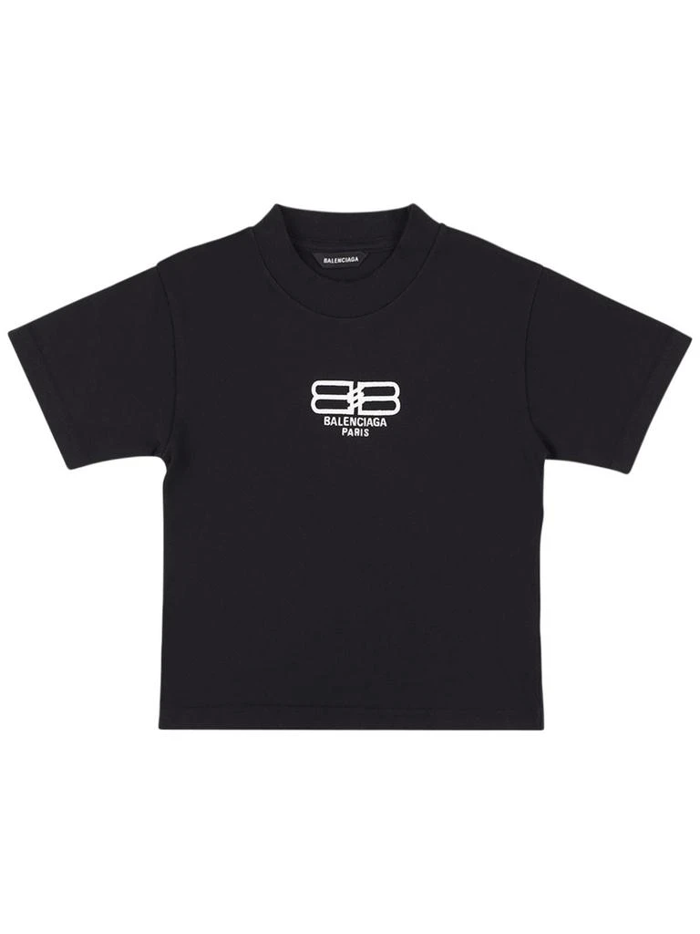 商品Balenciaga|Stonewashed Cotton Jersey S/s T-shirt,价格¥1934,第1张图片