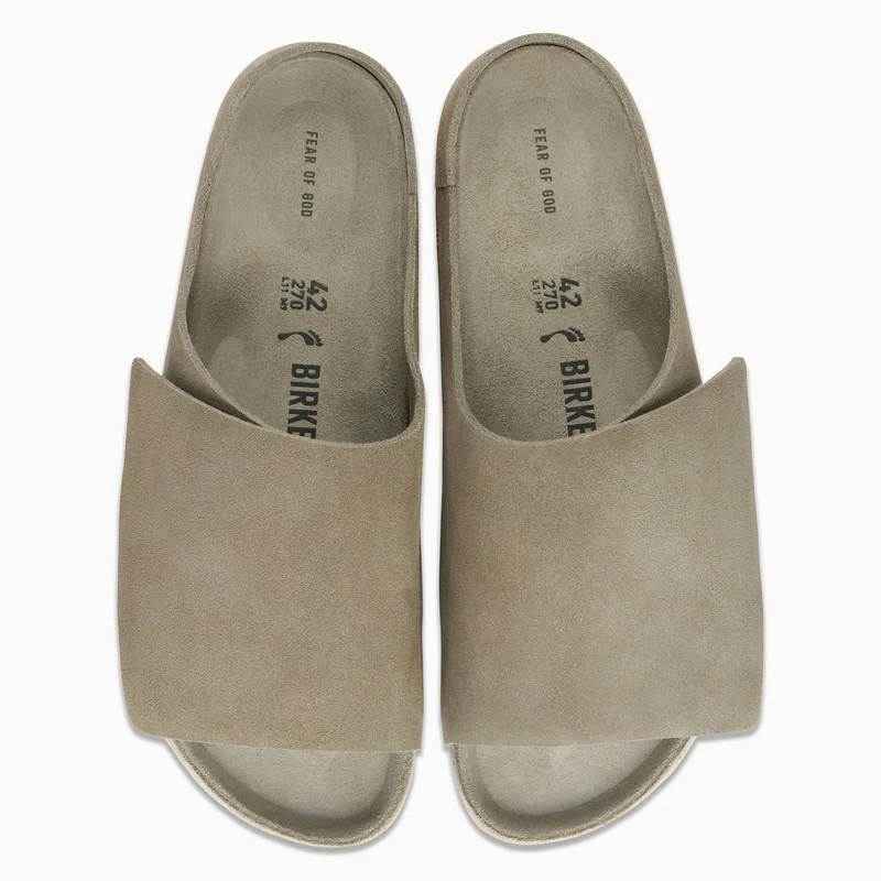 商品Birkenstock|The Los Feliz taupe suede slide,价格¥2660,第3张图片详细描述