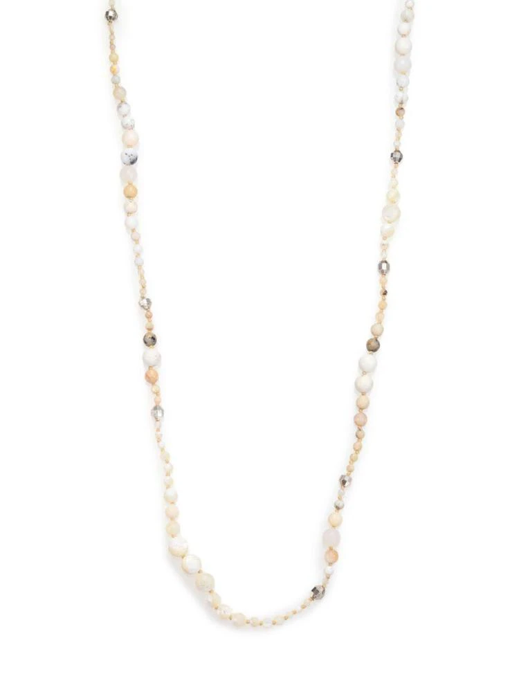 商品Chan Luu|Mother-Of-Pearl, White Opal, Multi Brioche Agate, White Magnesite & Sterling Silver Beaded Necklace,价格¥1463,第1张图片