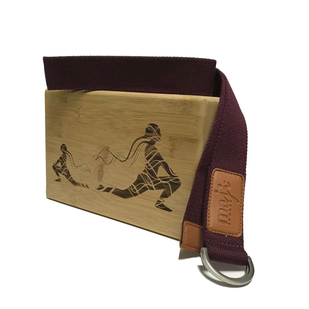 Laser Engraved Bamboo Block & Strap Combo 商品