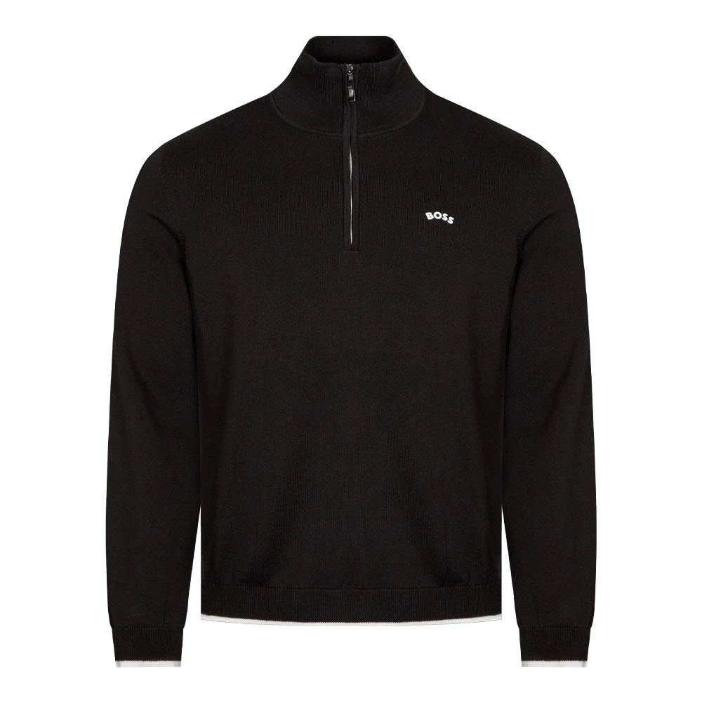 商品Hugo Boss|BOSS Zallo Zip Knit Sweatshirt - Black,价格¥549,第1张图片