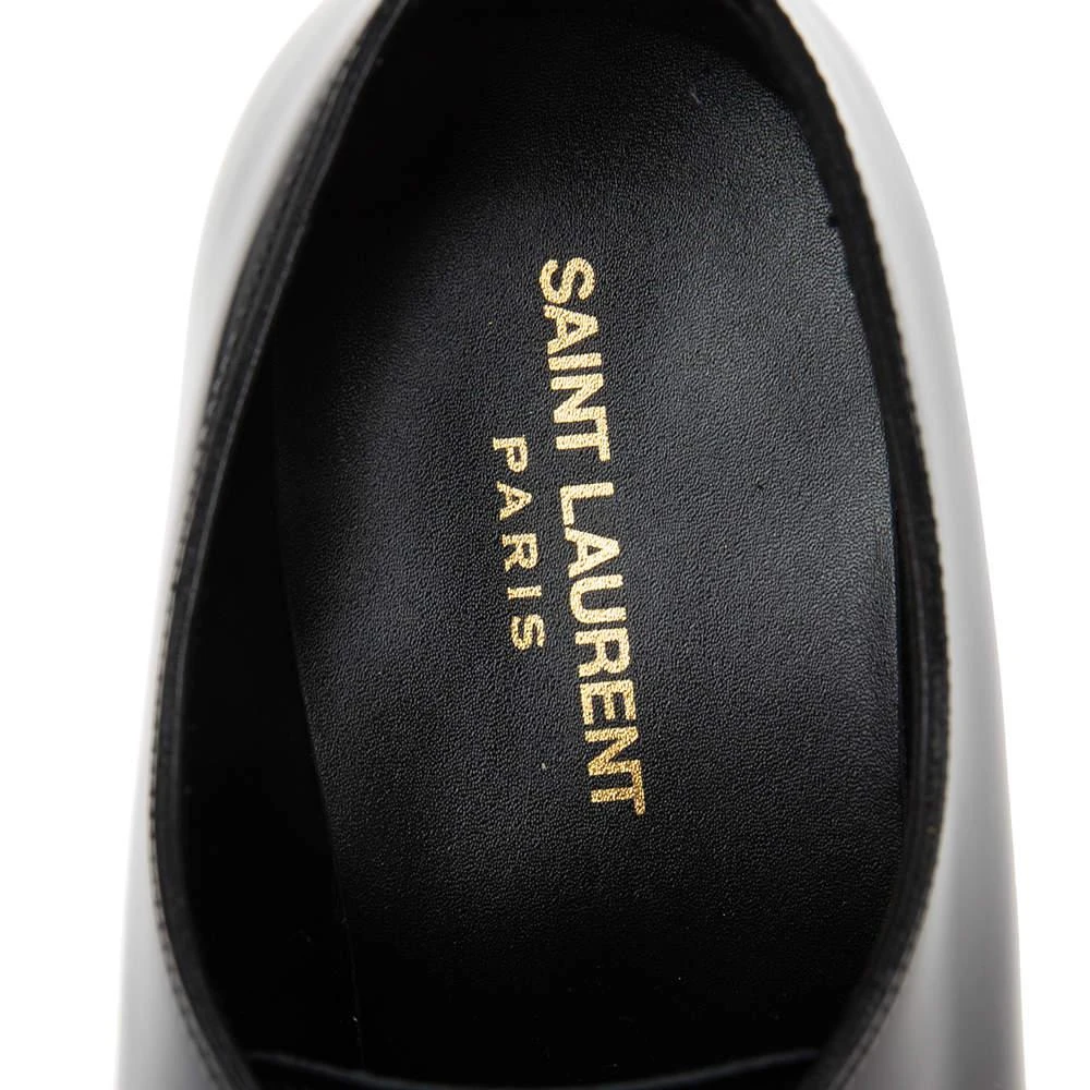 Saint Laurent Black Leather Montaigne Lace-Up Derby Size 39 商品