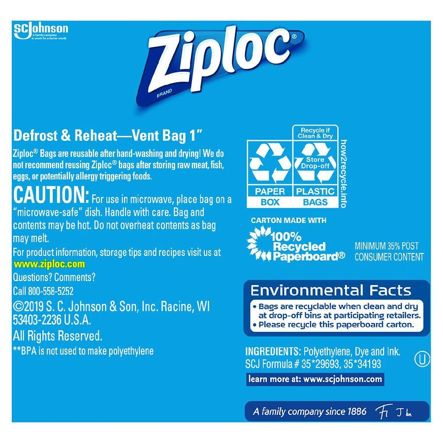 商品Ziploc|Storage Bags Quart,价格¥30,第2张图片详细描述