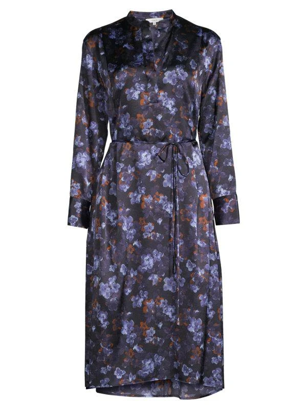 商品Vince|Plumeria Blooms Belted A-Line Dress,价格¥709,第3张图片详细描述