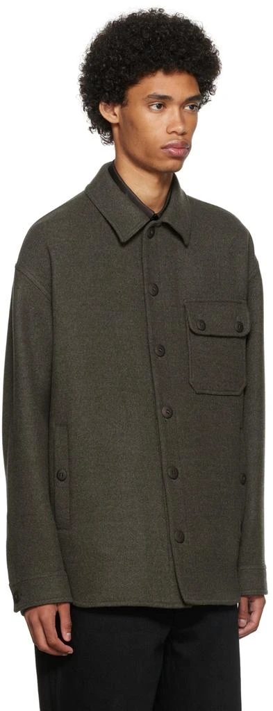 商品Giorgio Armani|Gray Virgin Wool Jacket,价格¥9597,第2张图片详细描述